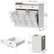 White Tilt-Out Laundry Cabinet 2 Removable Baskets 2 Drawers Storage Organizer